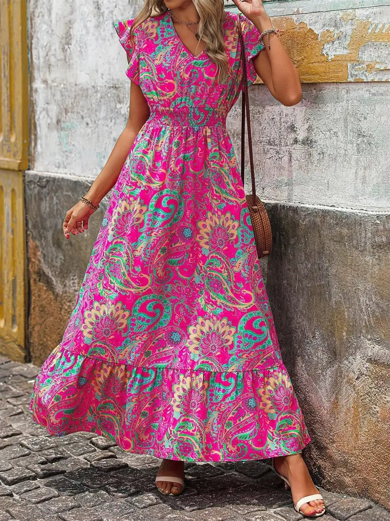 Tropical Print Dress