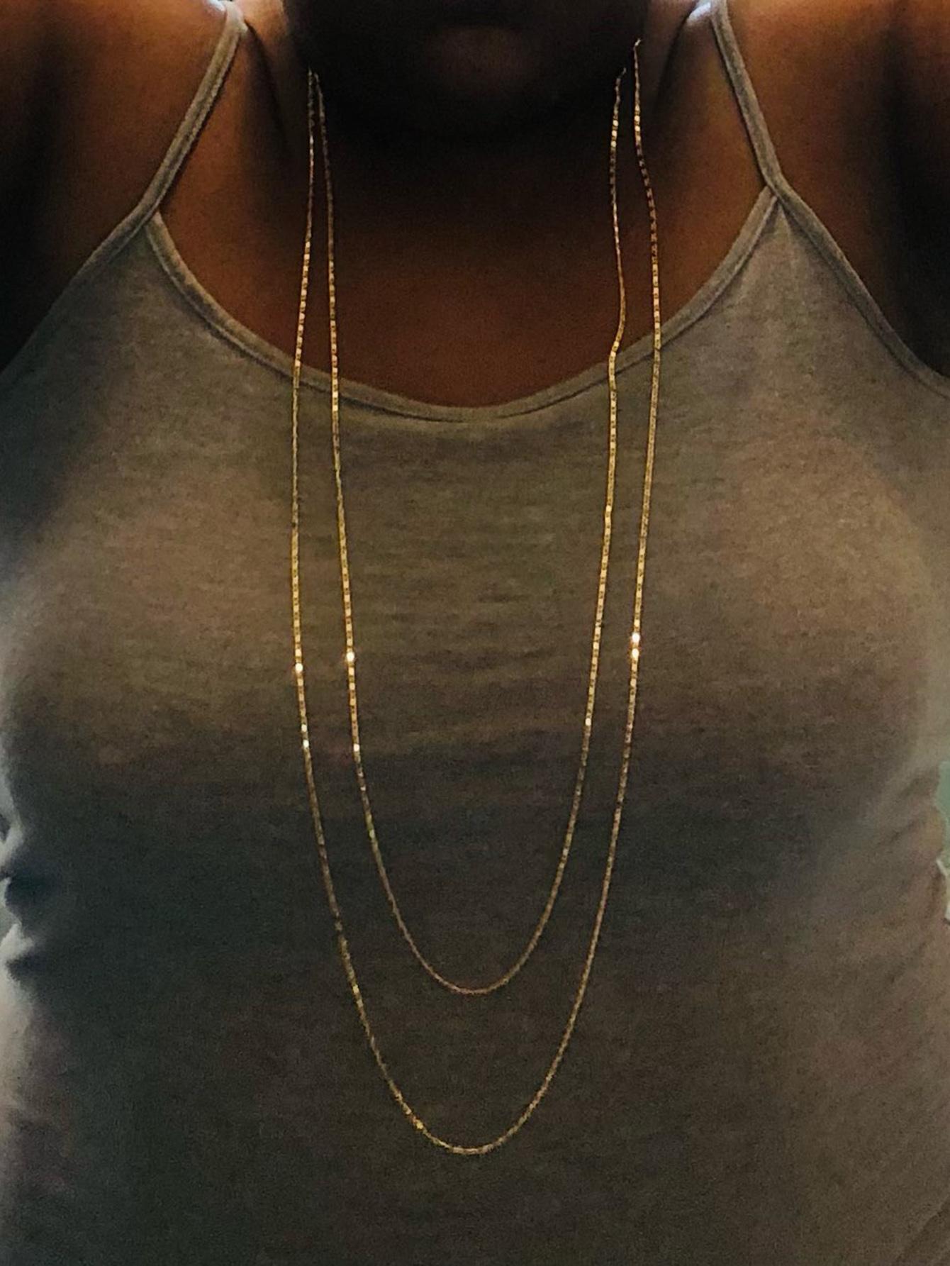 Minimalist long Layered Necklace