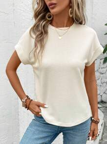 Waffle knit top