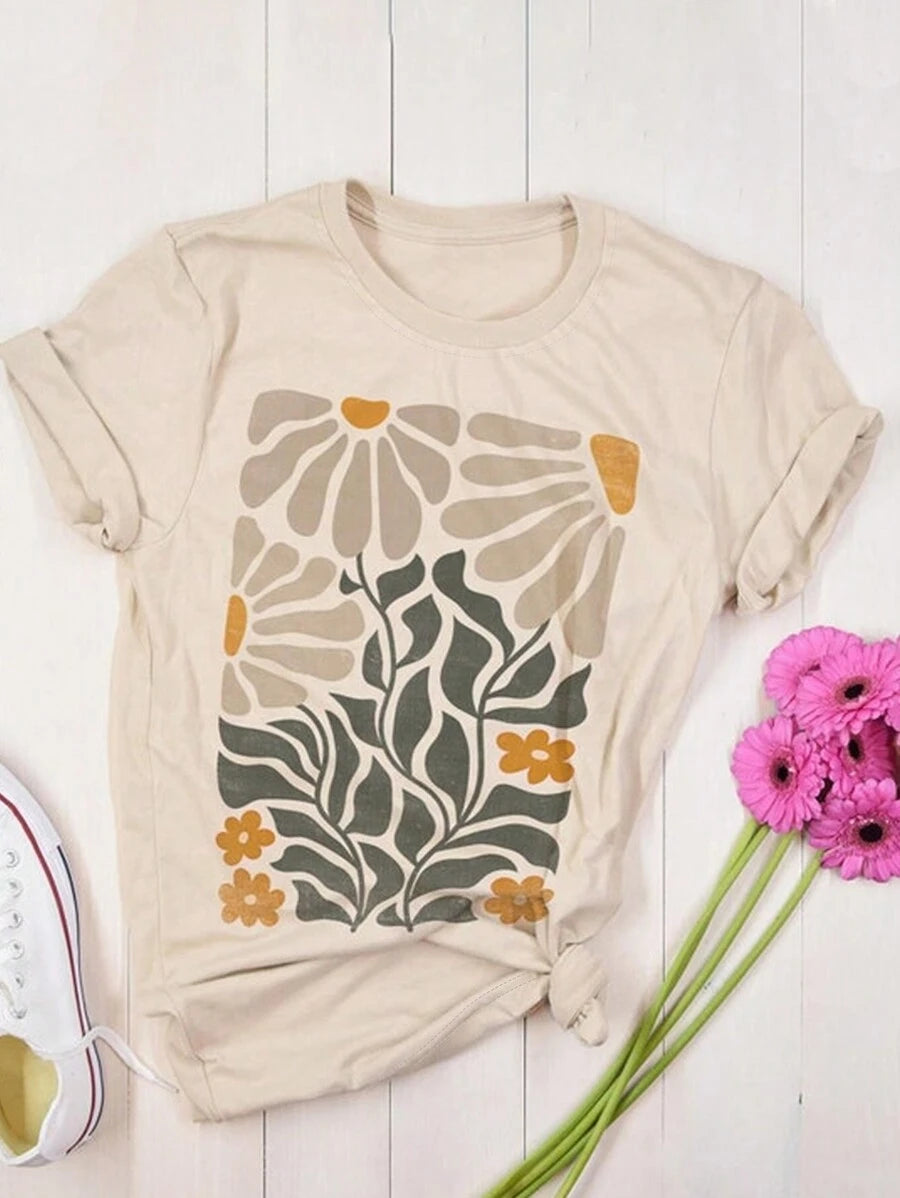 plant printed t-shirt