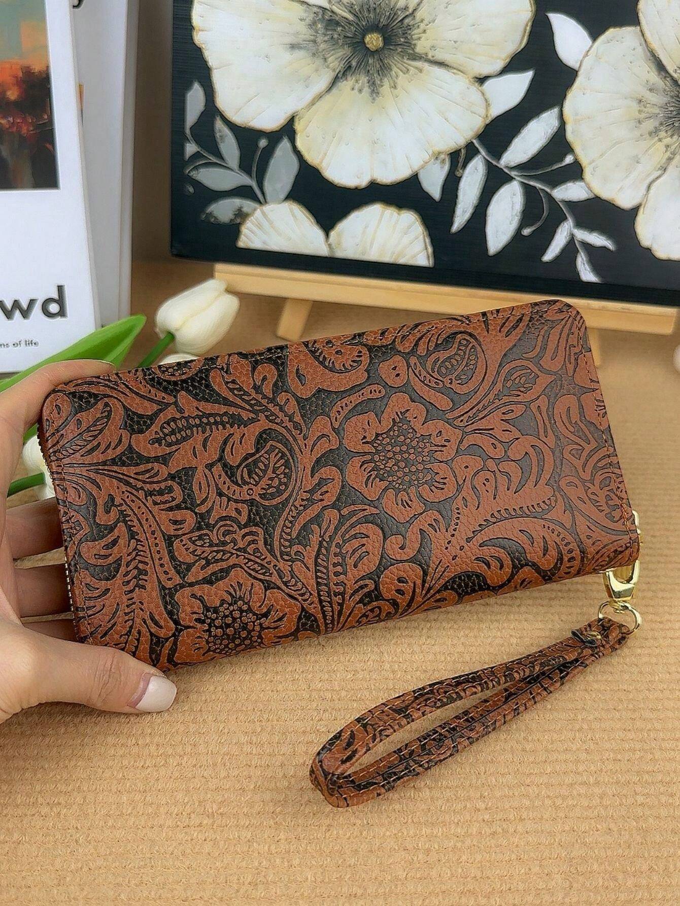 Floral designed wristlet