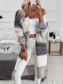 Color block cardigan