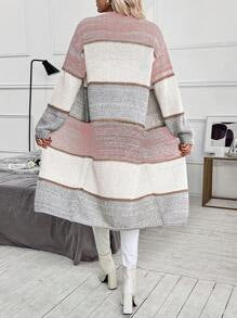 Color block cardigan