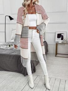 Color block cardigan