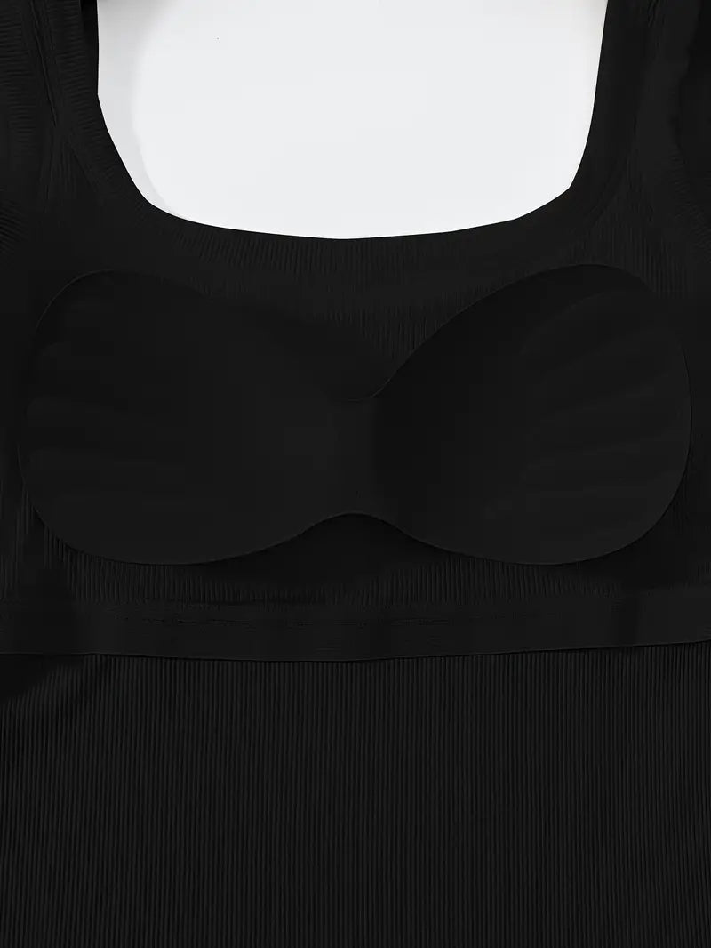 Solid Color Scoop Neck Tank Top