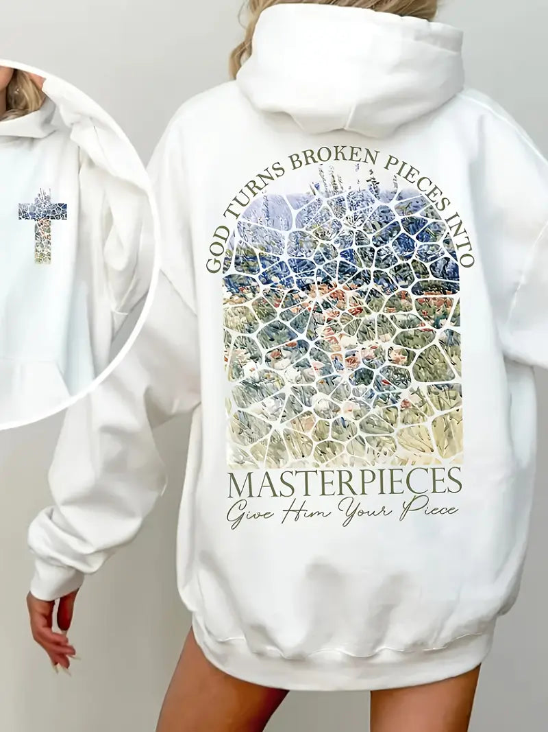 "God turns broken pieces into masterpieces"