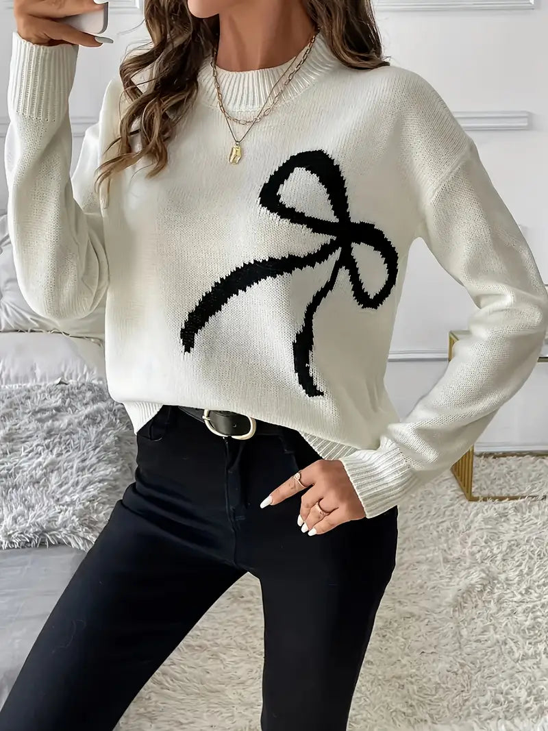 White Collar Bow Top