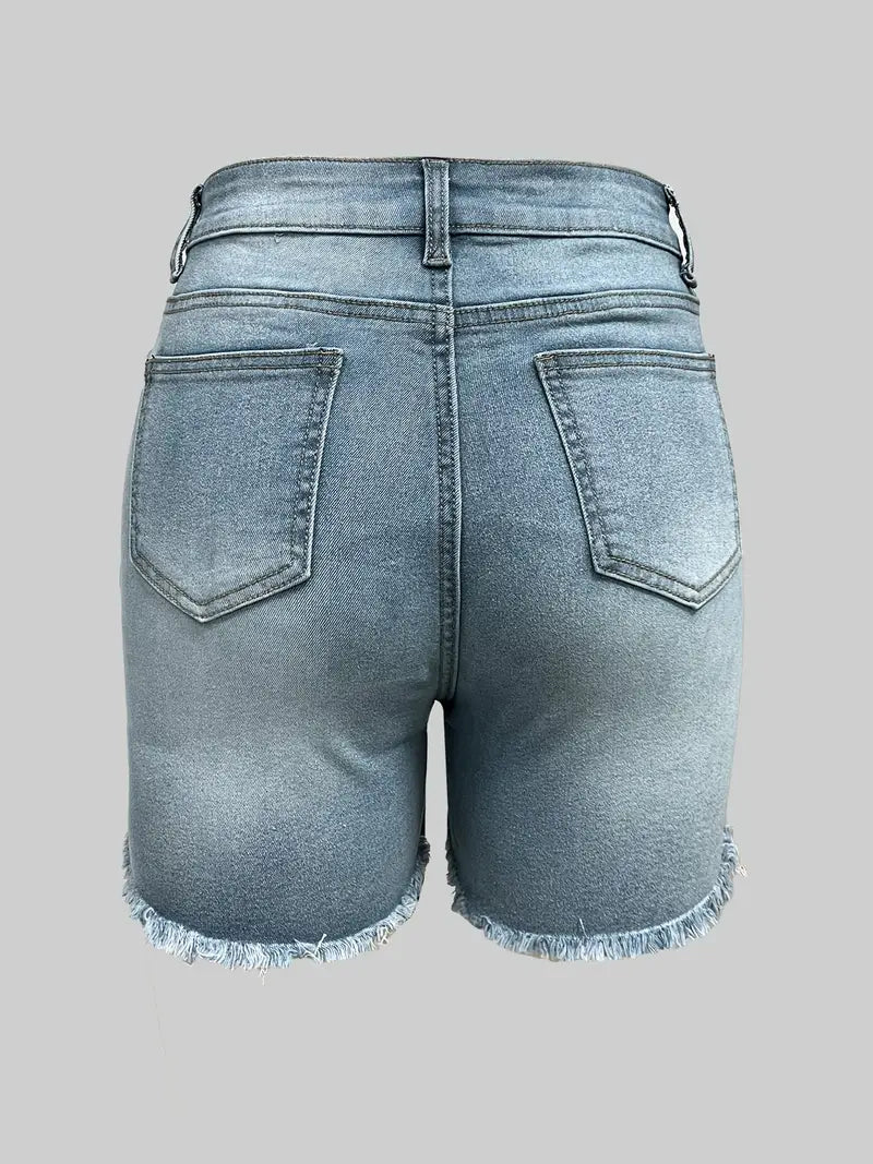 Distressed Jean shorts