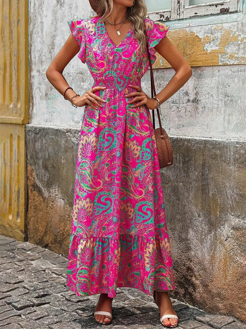 Tropical Print Dress