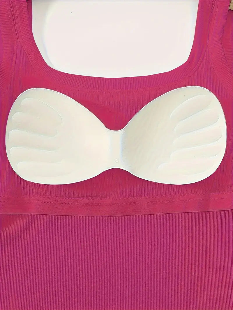 Solid Color Scoop Neck Tank Top