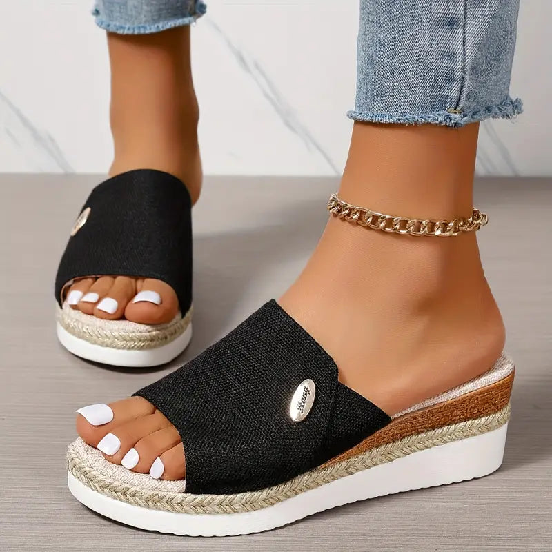 Solid Platform Sandals