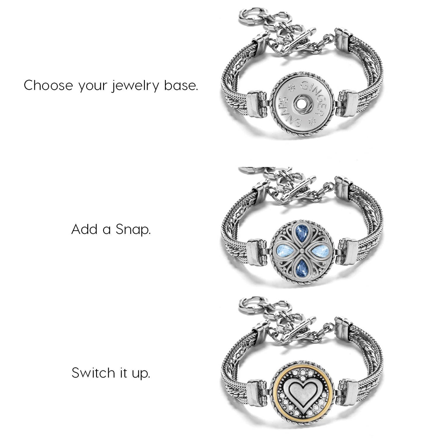 Bling Snap Gem Necklaces