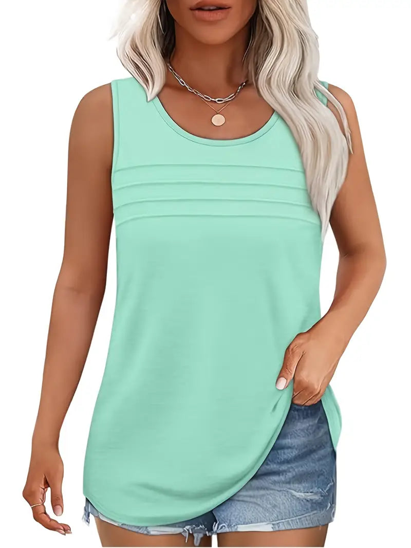 Stylish ribbed tank
