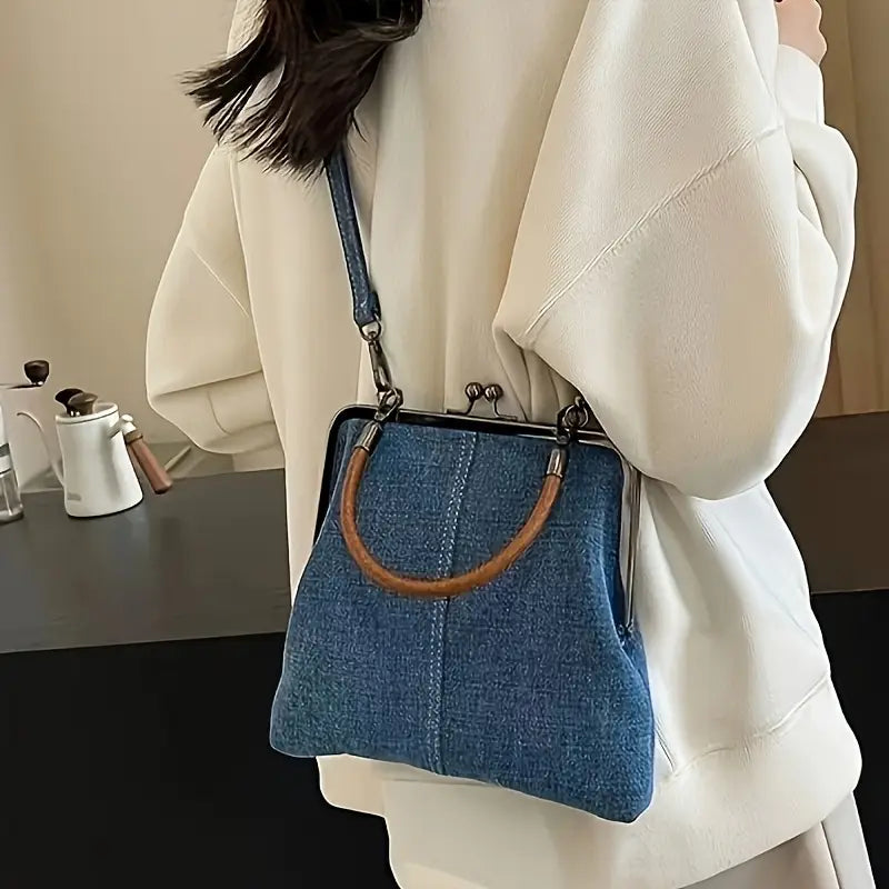 Denim crossbody bag