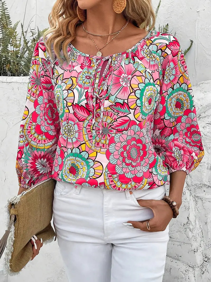 Bright Floral Blouse