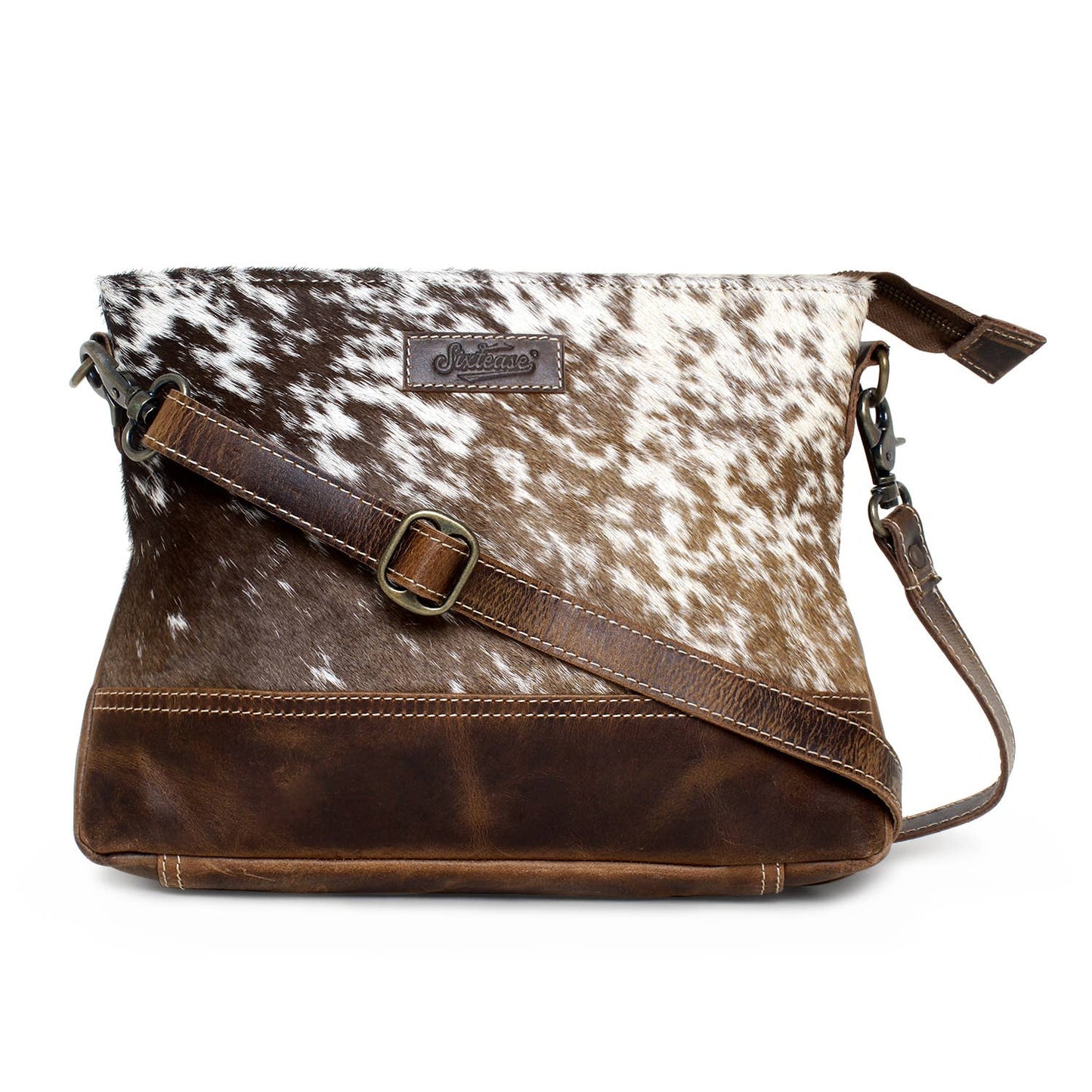 Brown Jersey Shoulder Bag