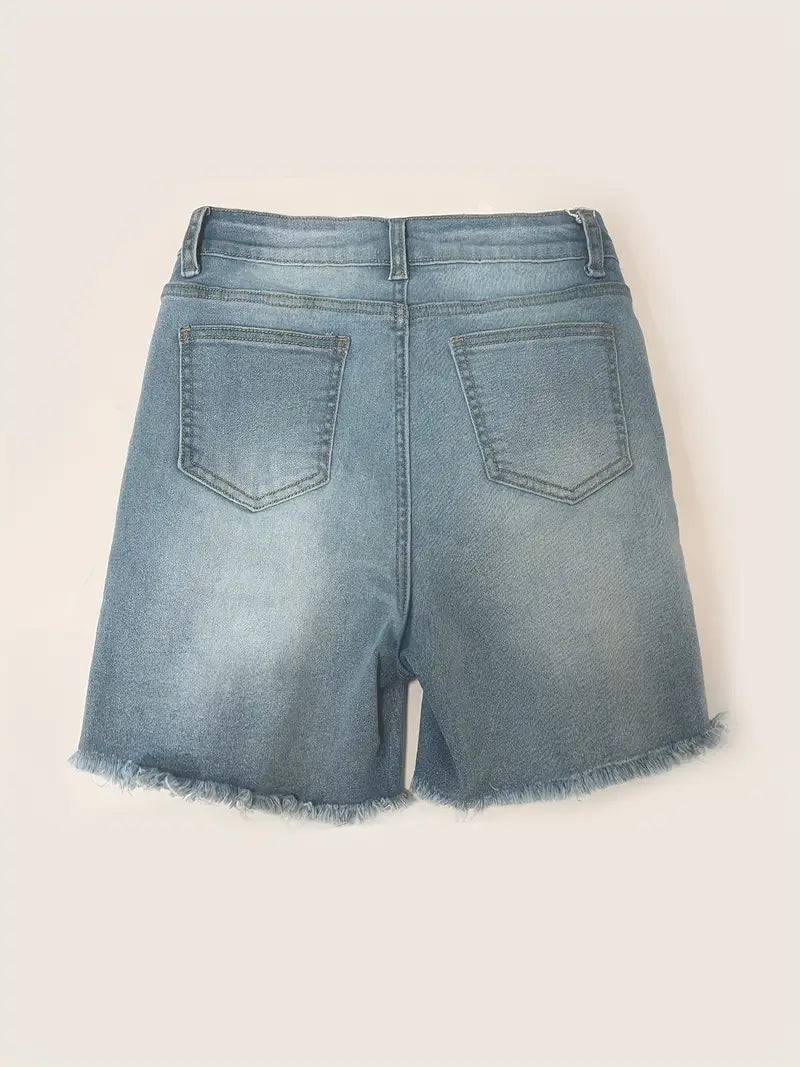 Distressed Jean shorts