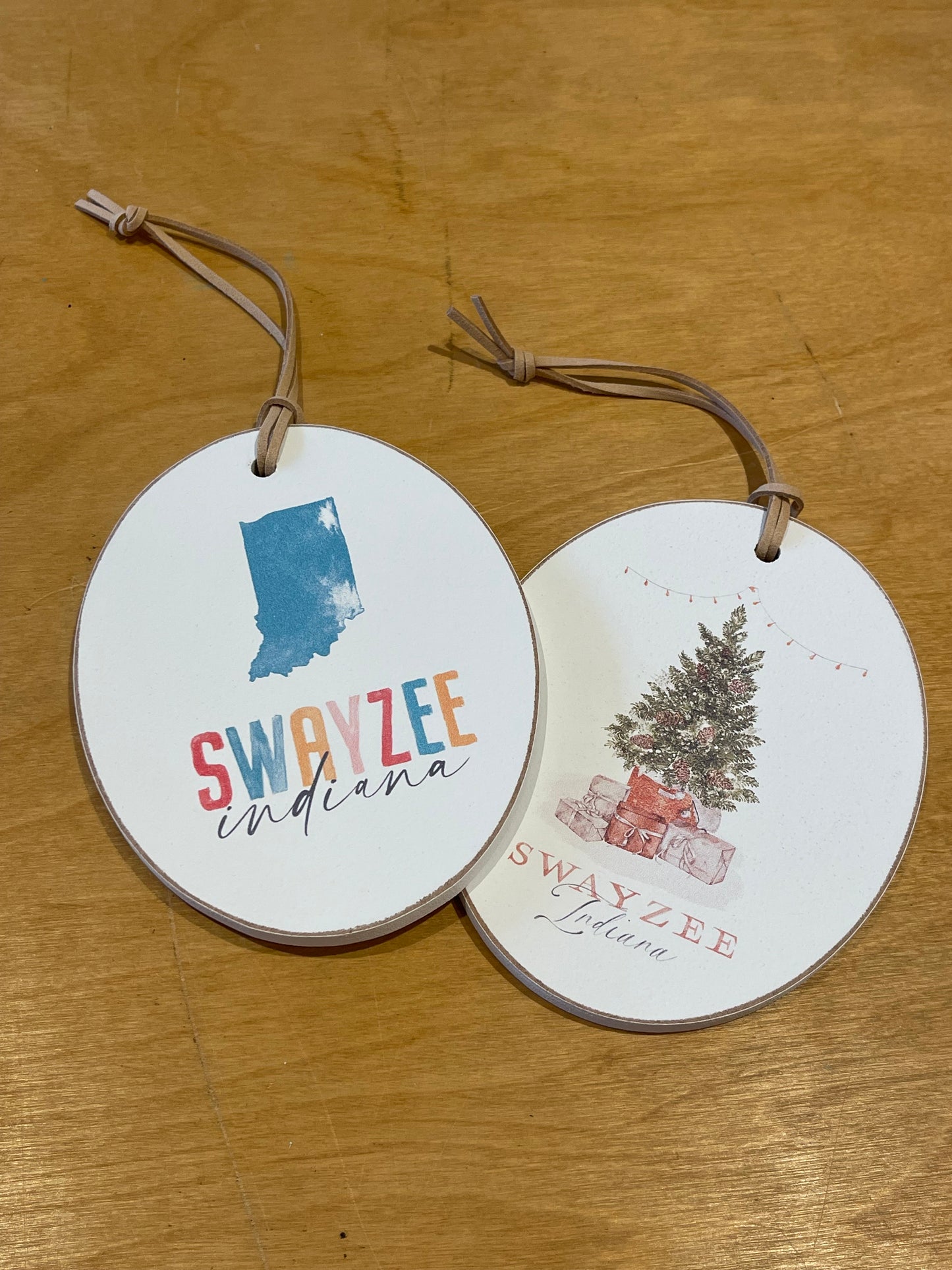 Ornament Watercolor Swayzee, Indiana
