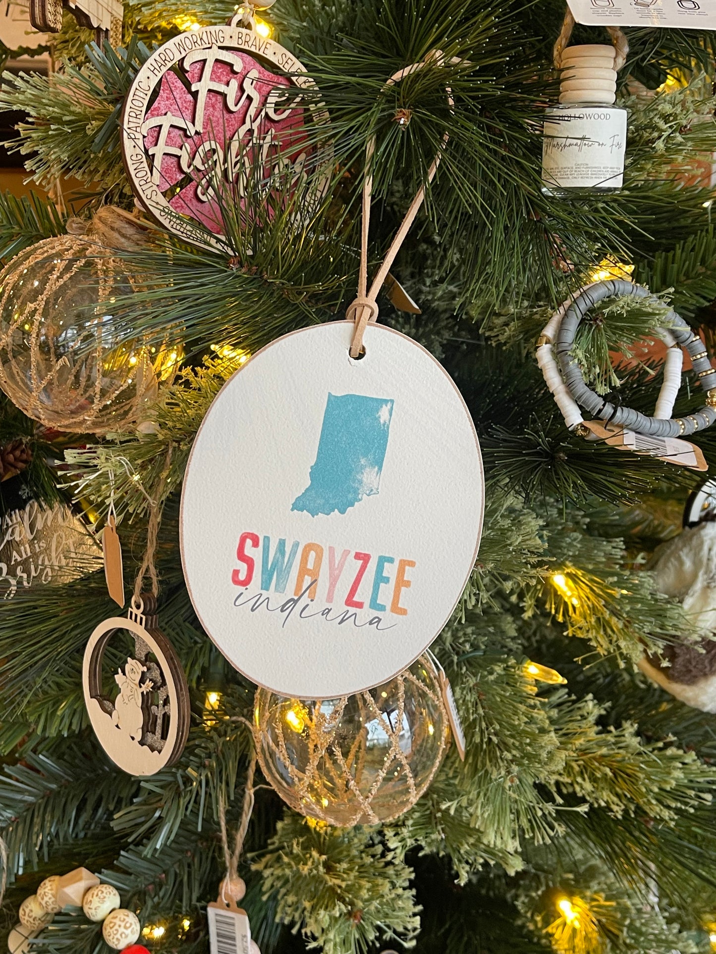 Ornament Watercolor Swayzee, Indiana