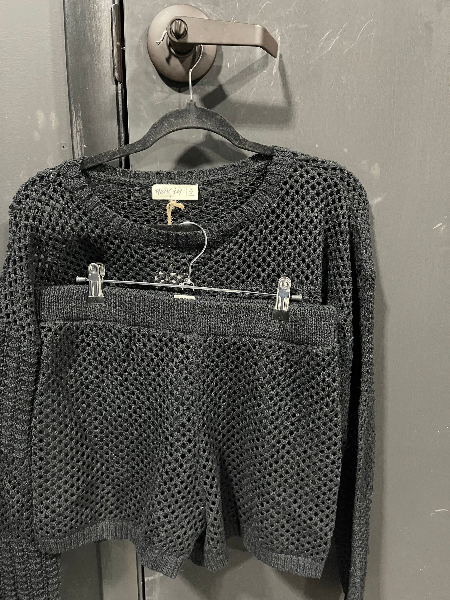 Mesh shirt and short set