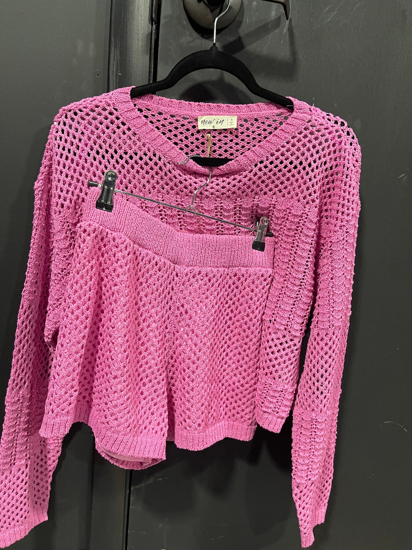 Mesh shirt and short set