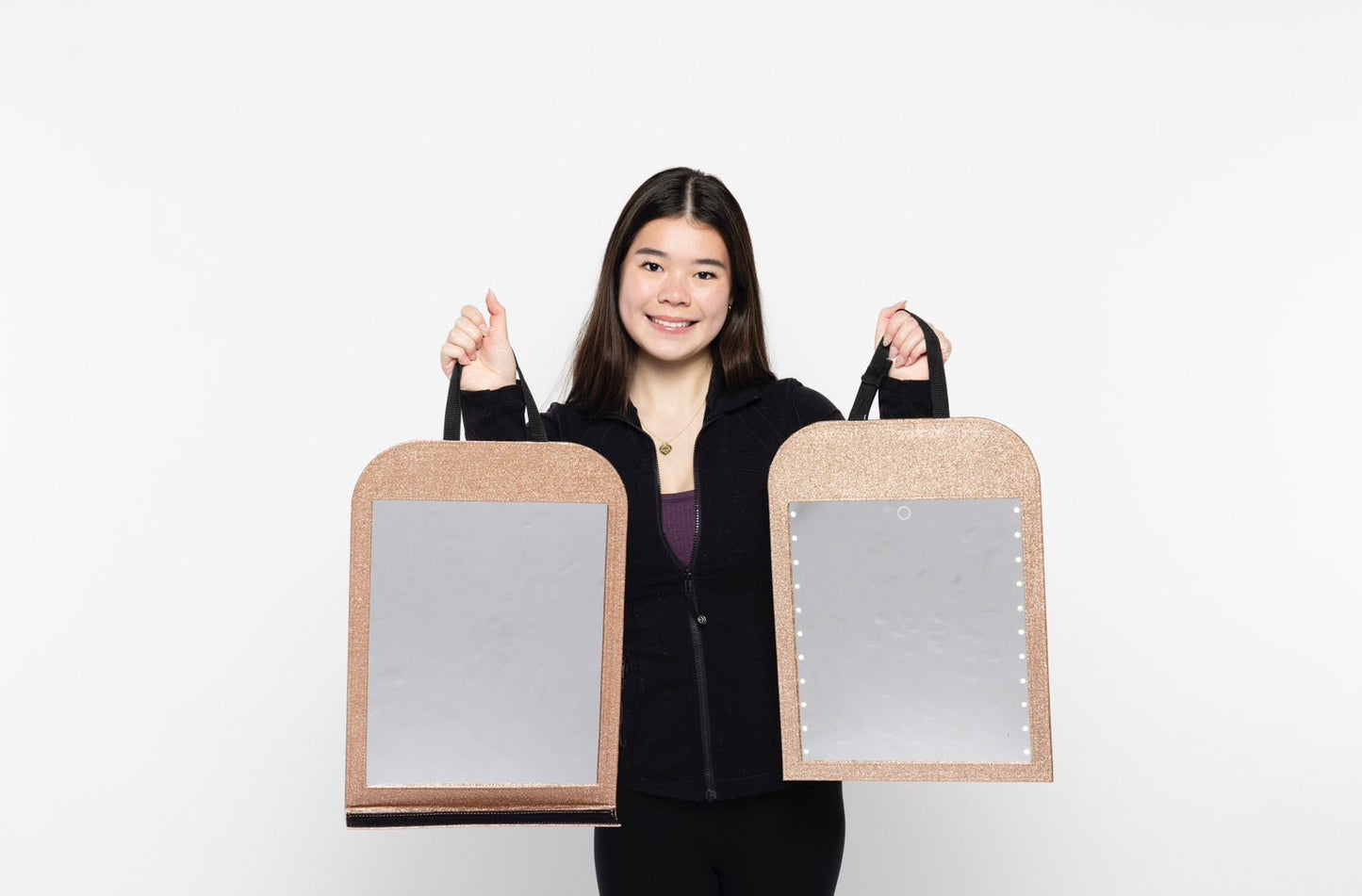 LED Folding Double Glam'r Mirror