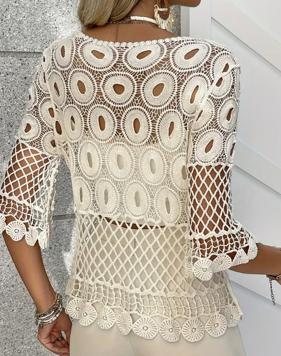Lacey Crochet Pullover