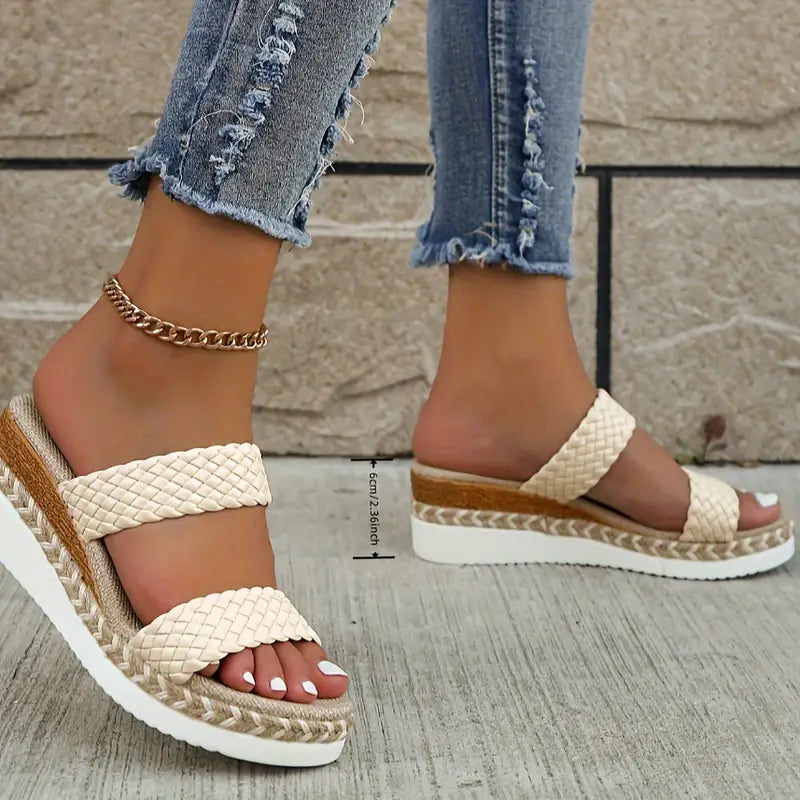 Solid Color Platform Sandals