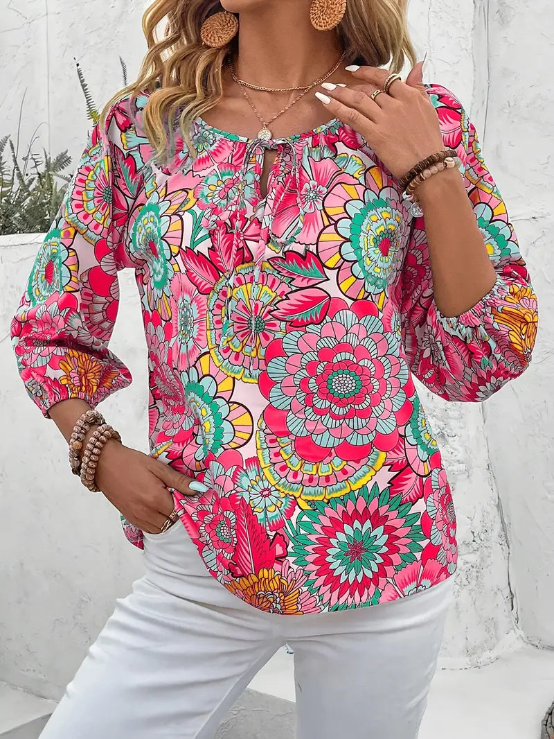 Bright Floral Blouse