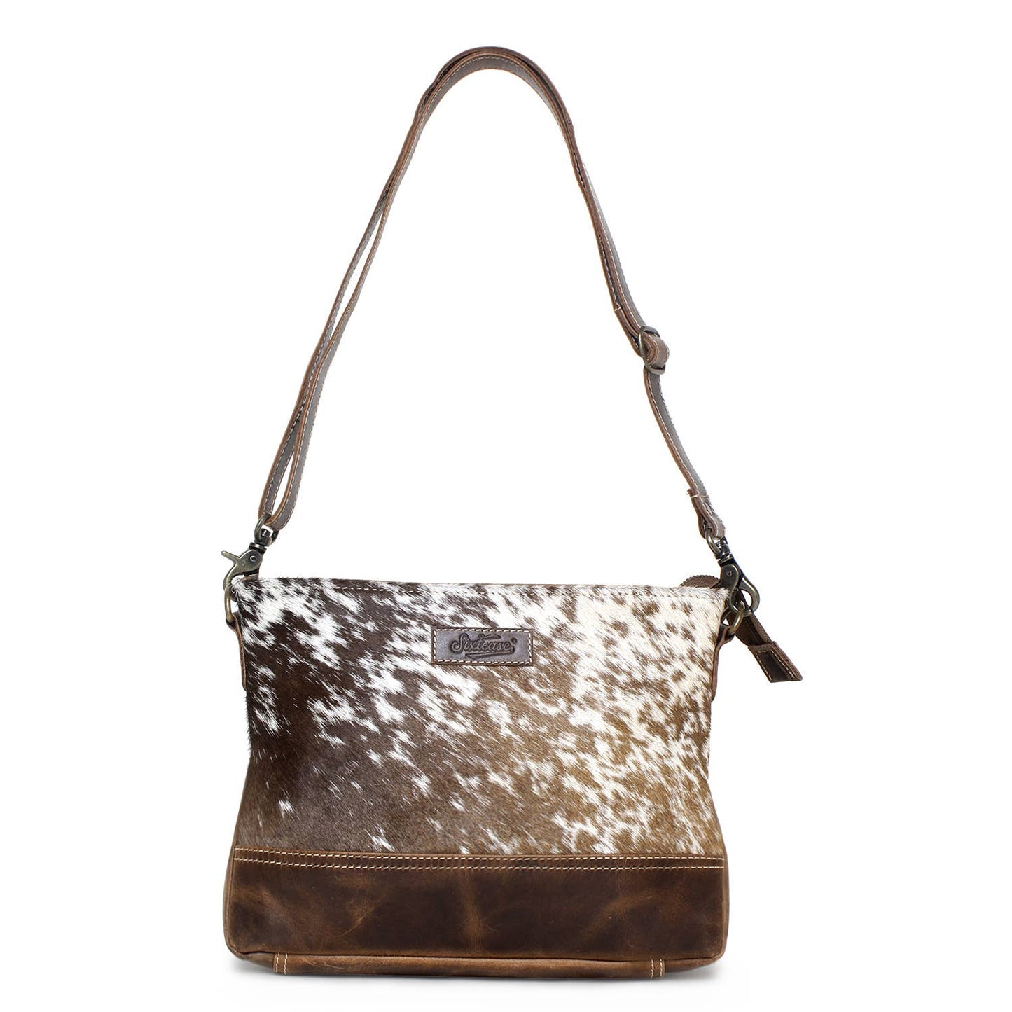 Brown Jersey Shoulder Bag