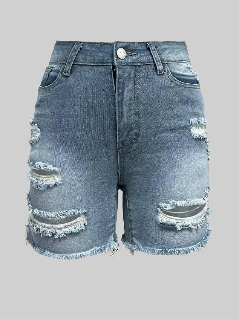 Distressed Jean shorts