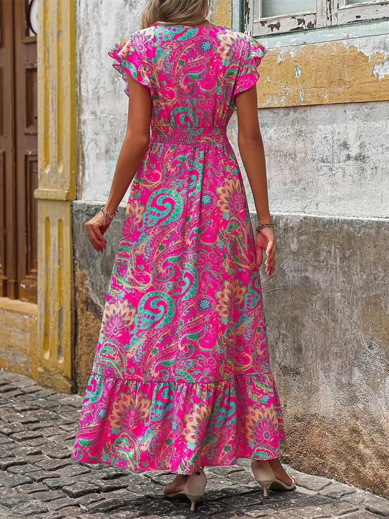 Tropical Print Dress