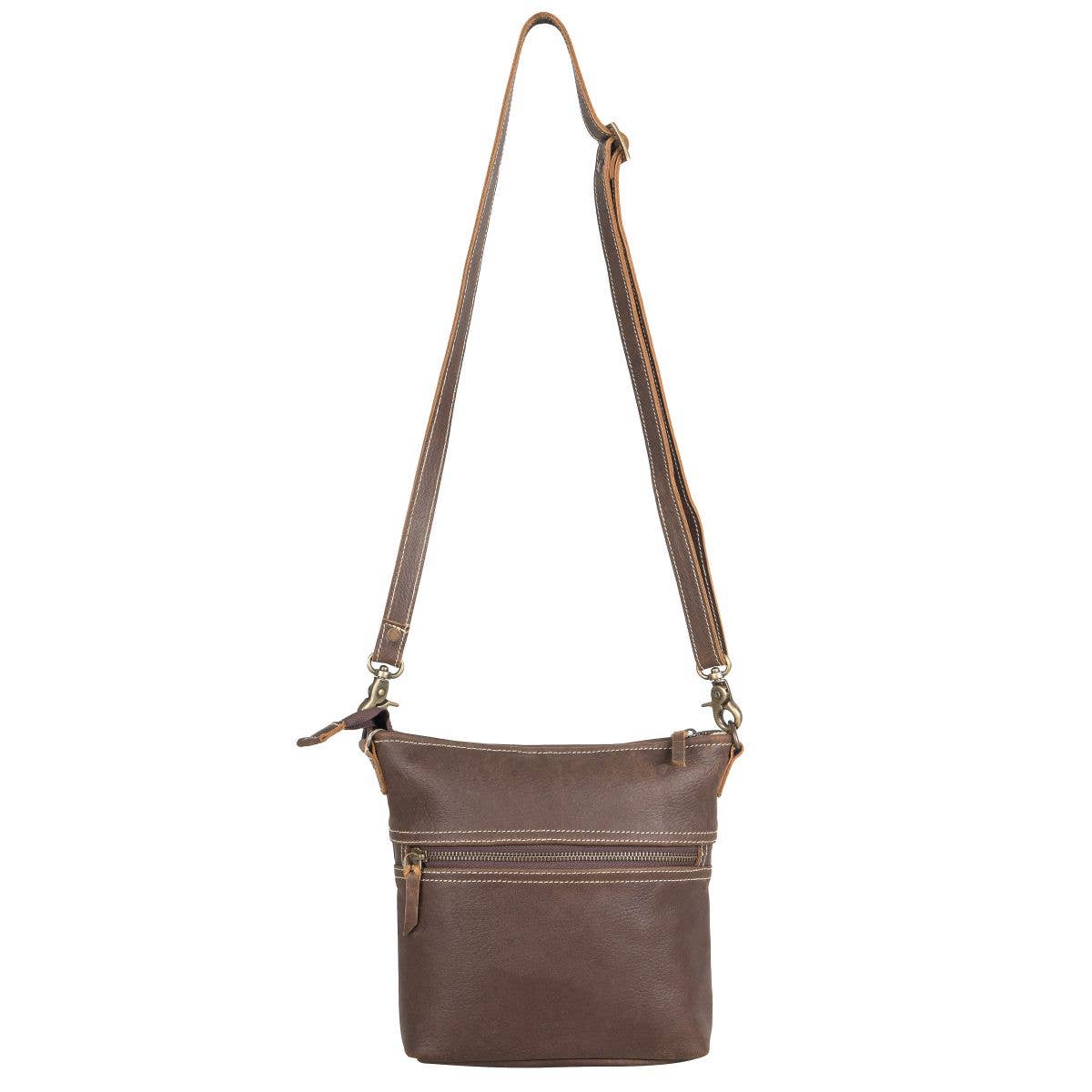 Silver & Leather Crossbody Bag