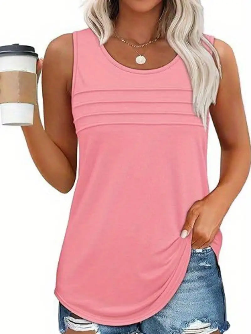Stylish ribbed tank