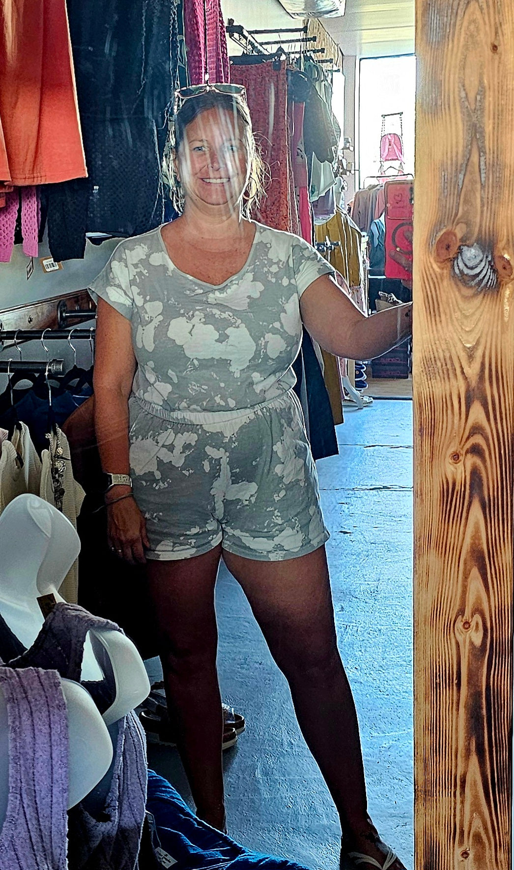 Tie dye Romper Short Set