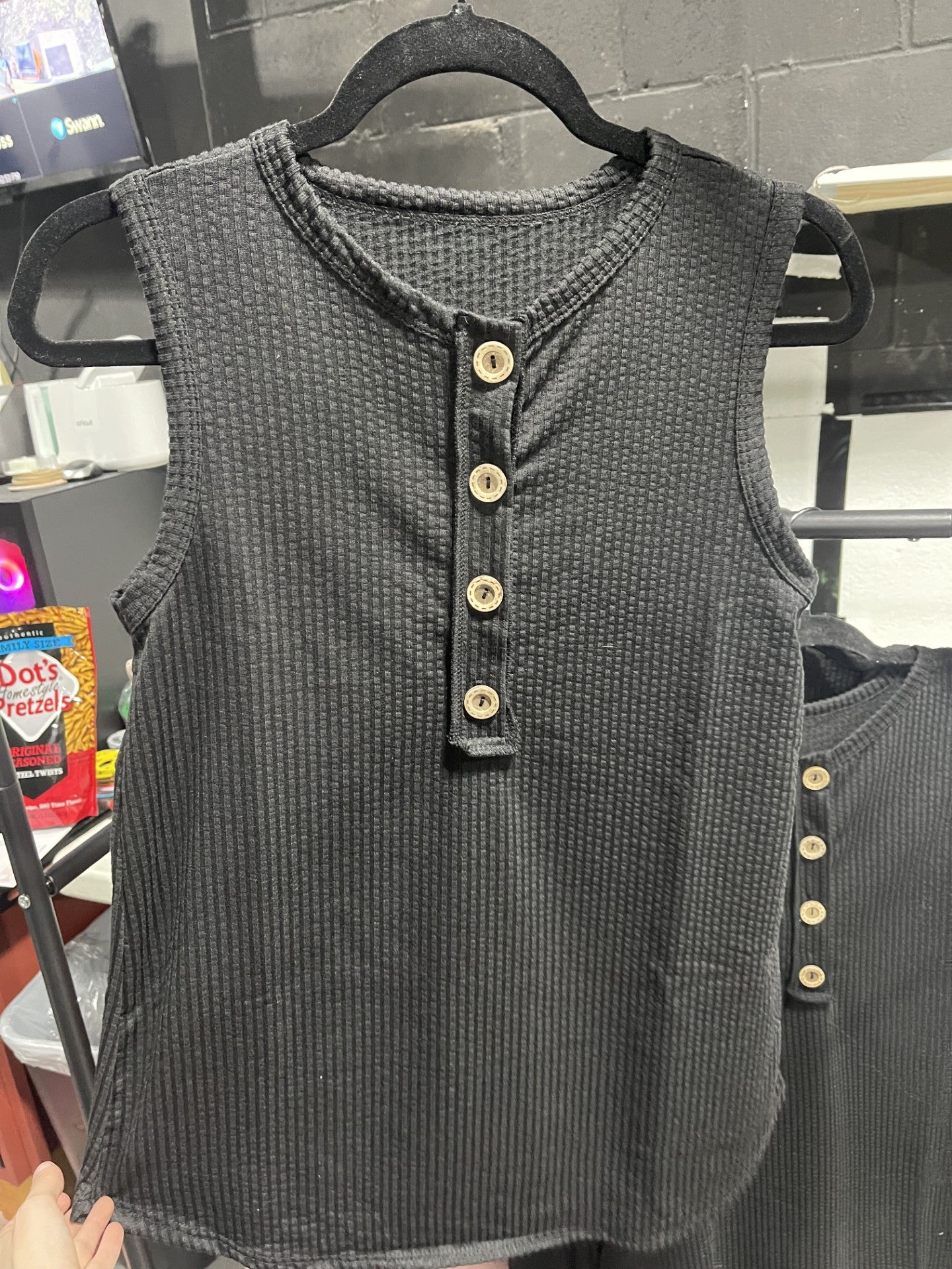 Button up tank top