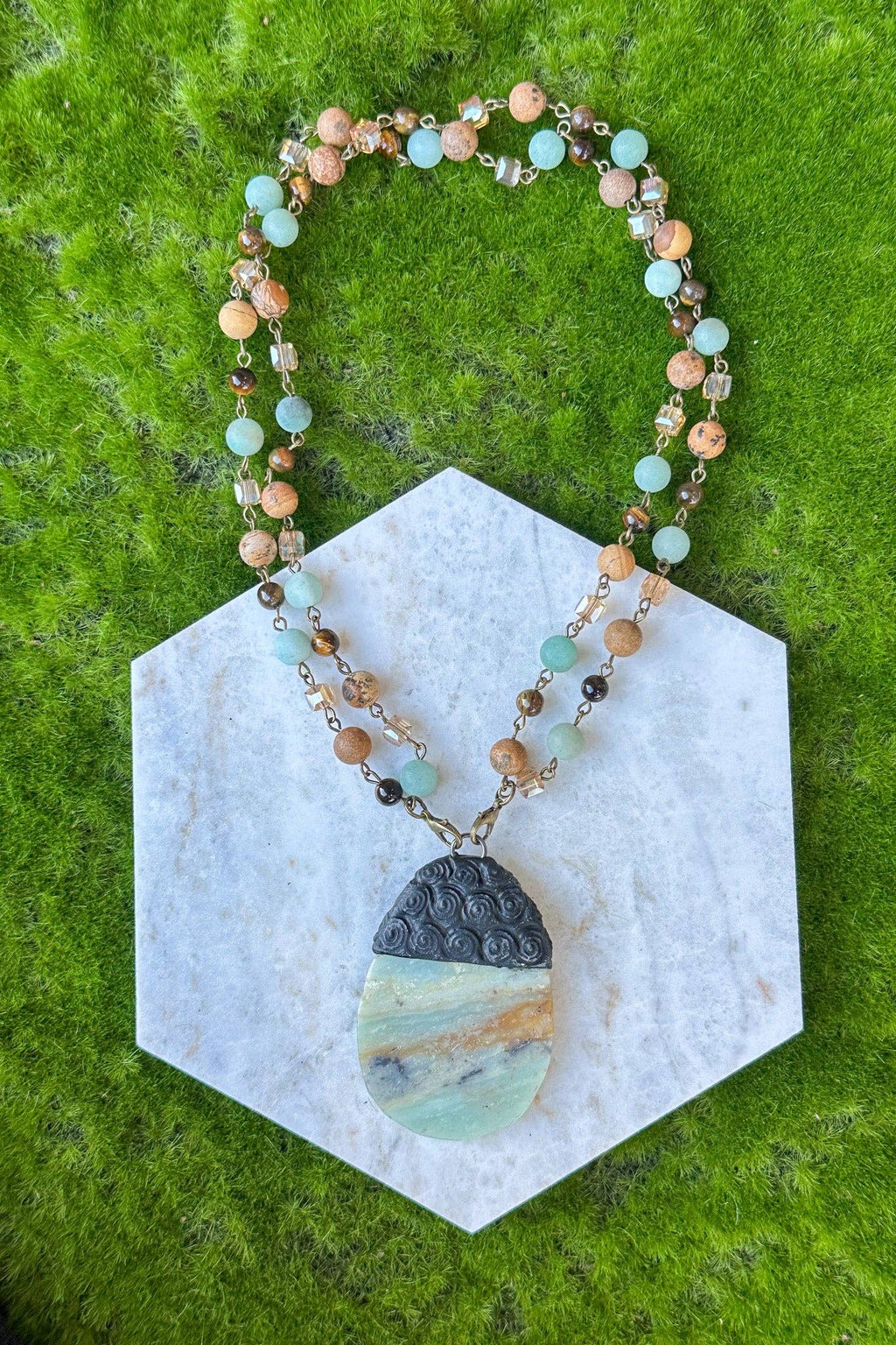 Dylan Collective Beaded & Bronze Necklaces