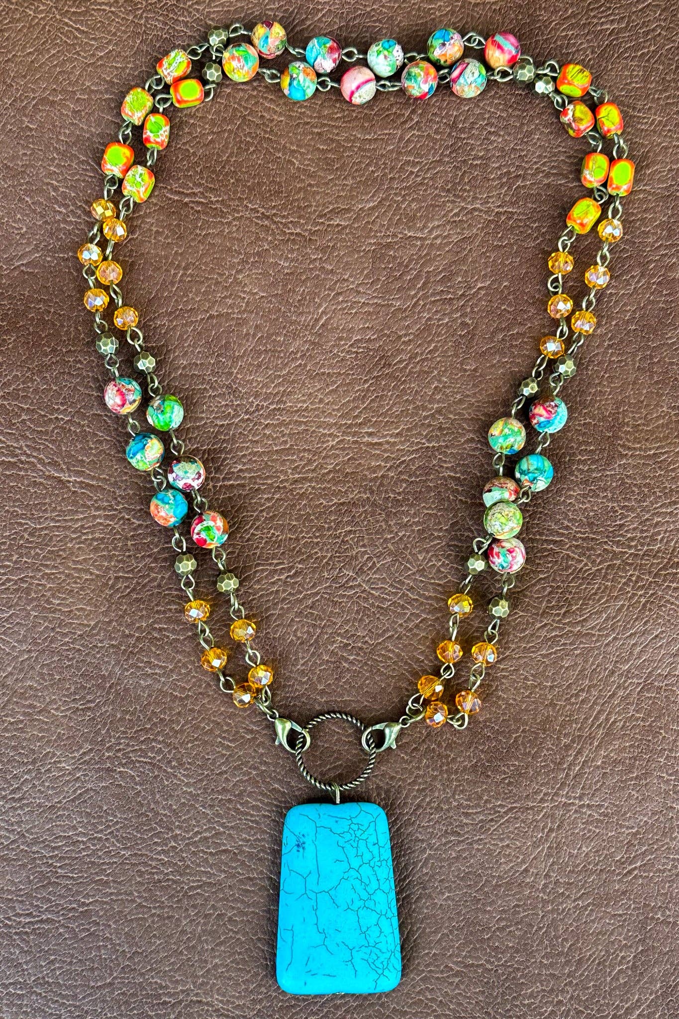 Dylan Collective Beaded & Bronze Necklaces