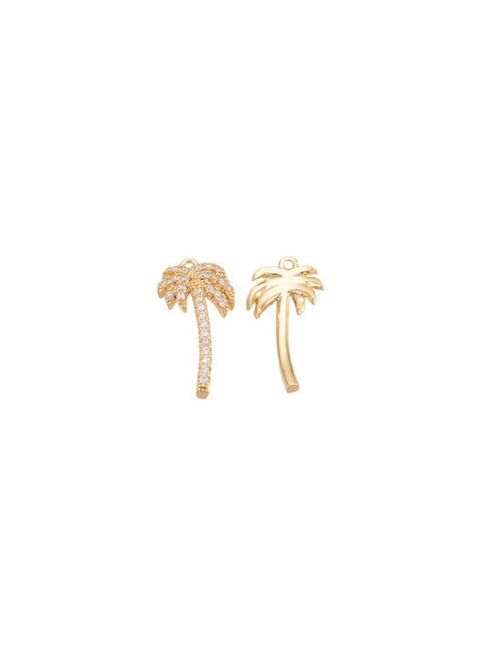 * Gold Crystal Palm Tree Charm