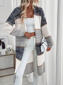 Color block cardigan