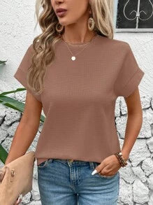 Waffle knit top