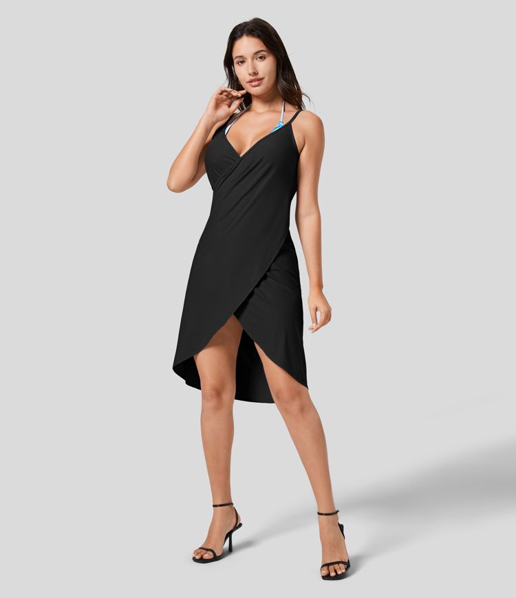 Spaghetti Strap Xover Backless Coverup