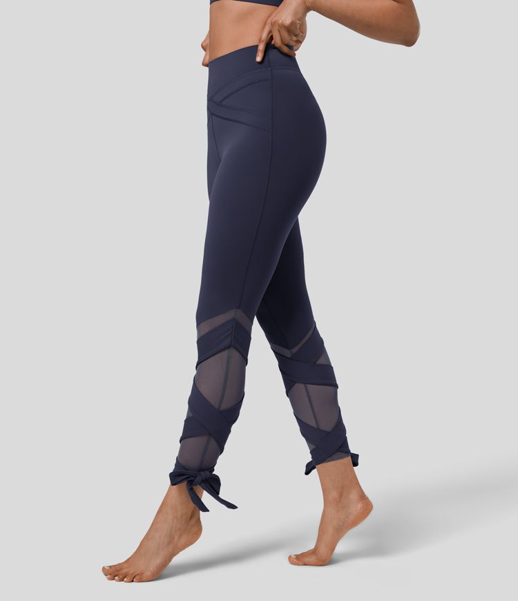 Softzero High Waisted Mesh CrissCross Yoga 7/8