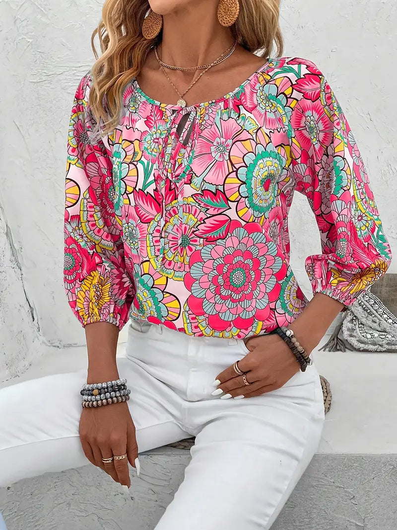 Bright Floral Blouse