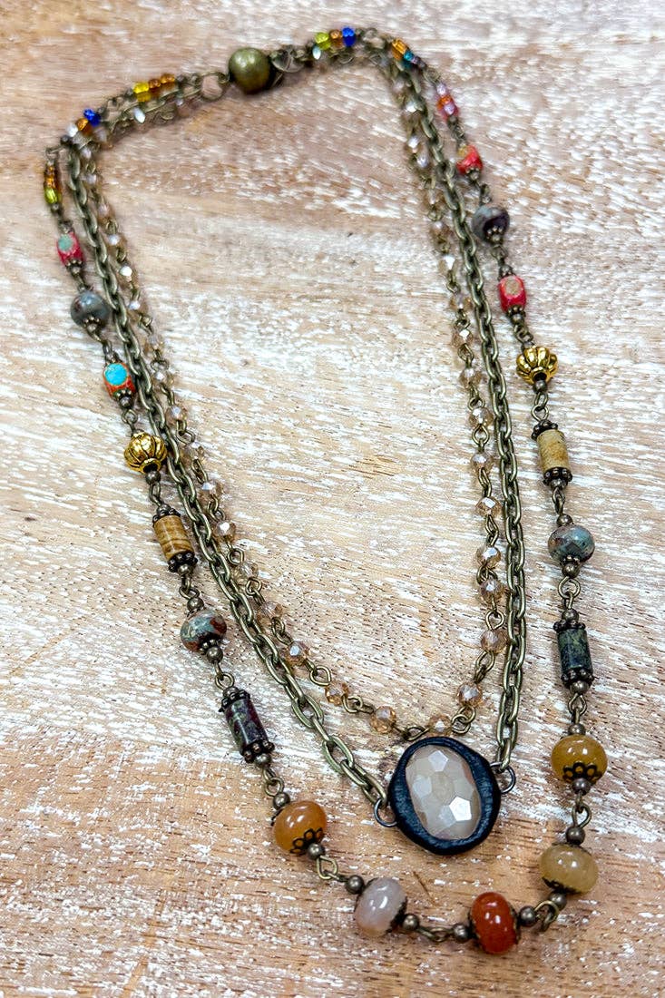 Justina Short Necklace- Multi