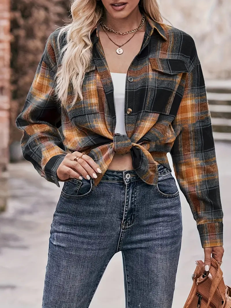 Flannel Button Long Sleeve Shirt