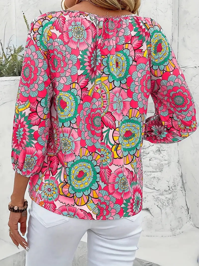 Bright Floral Blouse