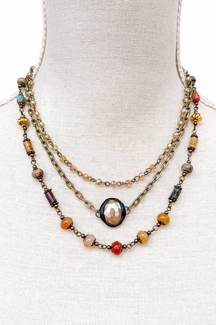 Justina Short Necklace- Multi