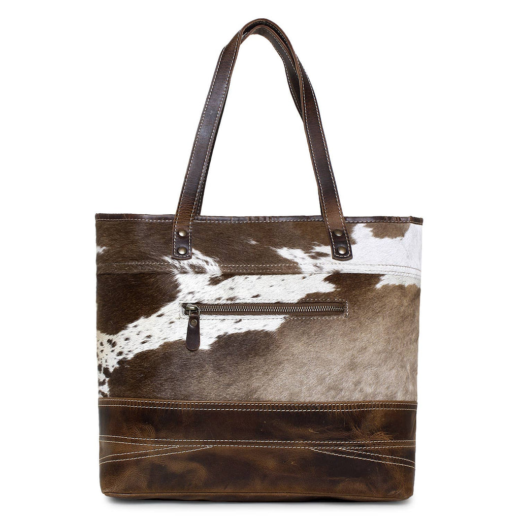 Brown Hide Tote Bag