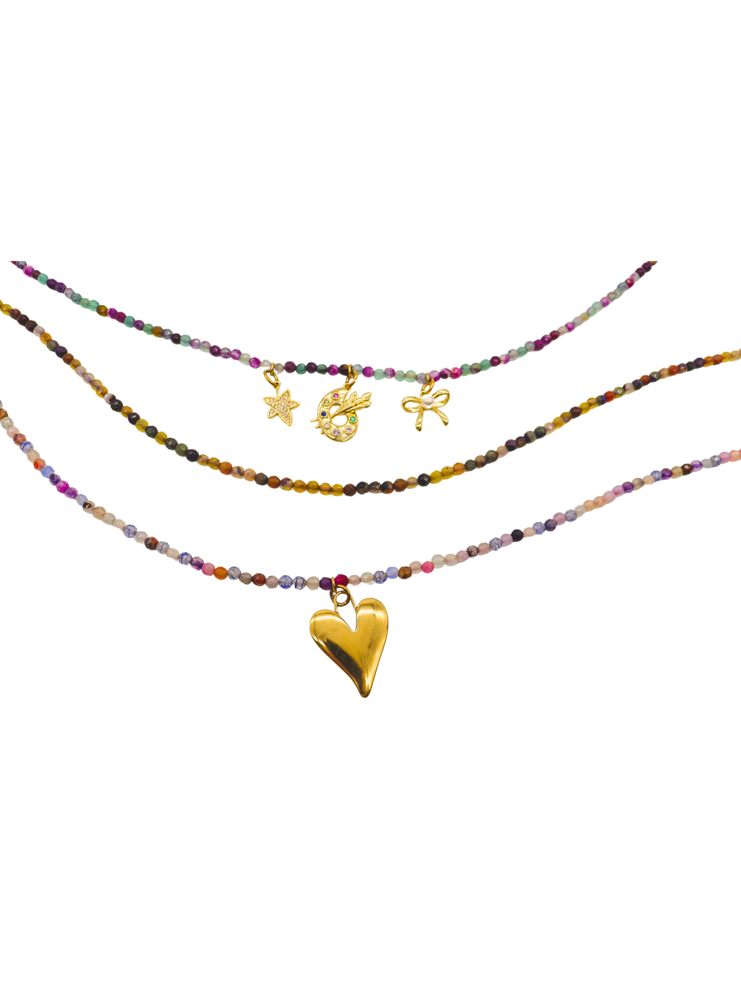 * Gold Beaded Necklace- Assorted